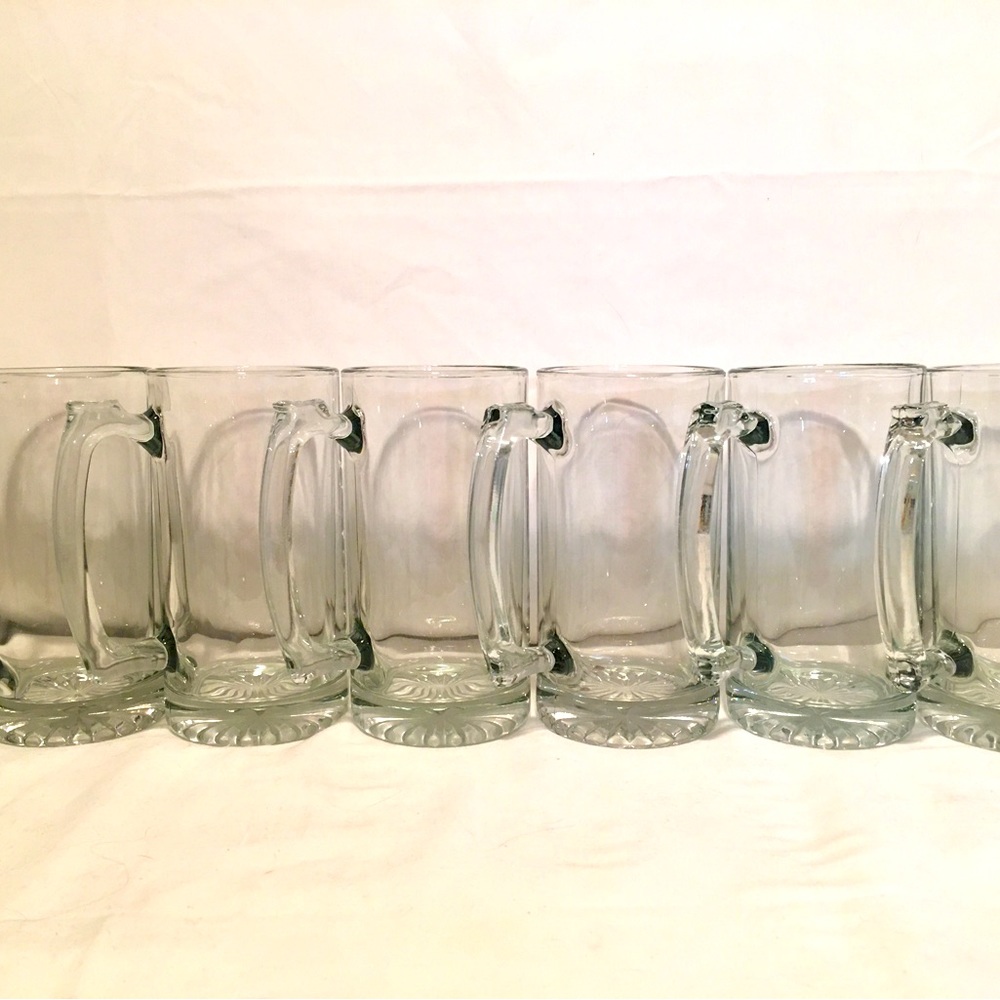 Clear Glass Beer or Soda Mugs